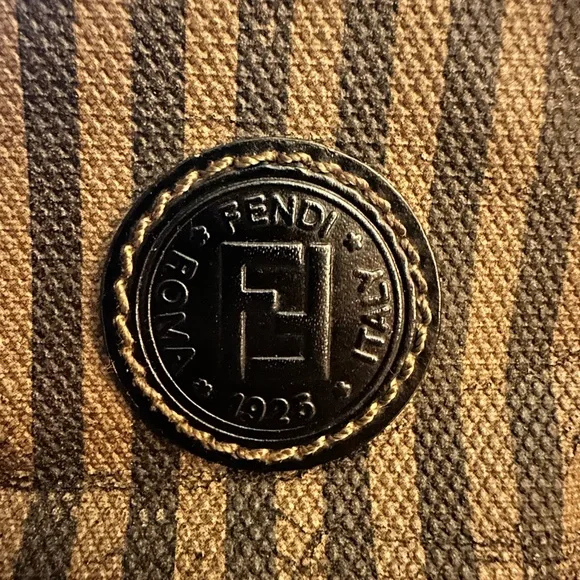 PRELOVED: FENDI MINI DINNER BAG. Penguin Stripe. - Picture 4 of 17